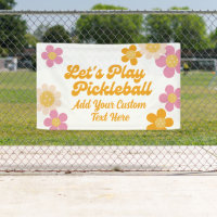 Lire Pickleball Mod Fleurs Rétro Texte Personnalis