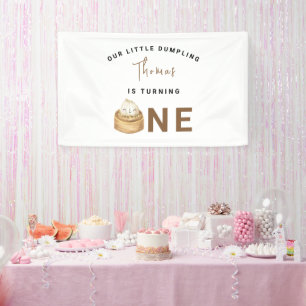 Banderoles Little Chinese dumpling first Birthday Party