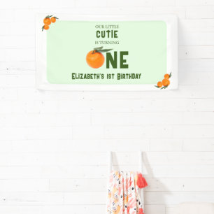 Banderoles Little Cutie Orange 1er anniversaire