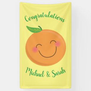 Banderoles Little Cutie Tangerine Baby shower Genre Neutre