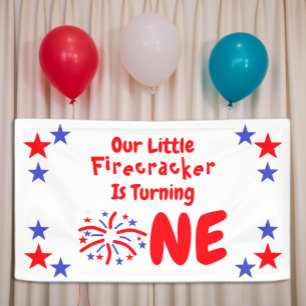 Banderoles Little Firecracker 1er anniversaire