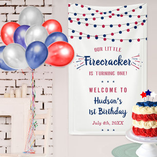 Banderoles Little Firecracker 4 juillet 1er anniversaire