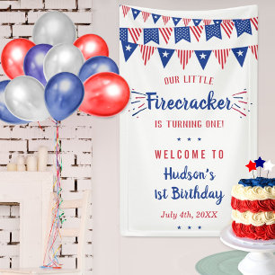 Banderoles Little Firecracker 4 juillet 1er anniversaire