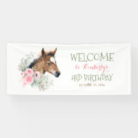 Little Horse mignon rose fête d'anniversaire