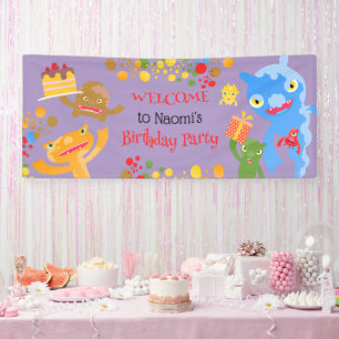 Banderoles Little Party Monster and confetti Anniversaire Par