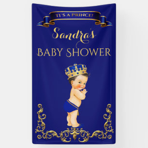 Banderoles Little Prince Royal Blue Gold Crown