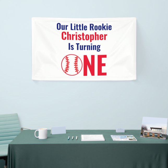 Banderoles Little Rookie Baseball 1er anniversaire (Salon professionnel)