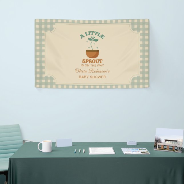 Banderoles Little Sprouts Garden Party Baby shower (Salon professionnel)