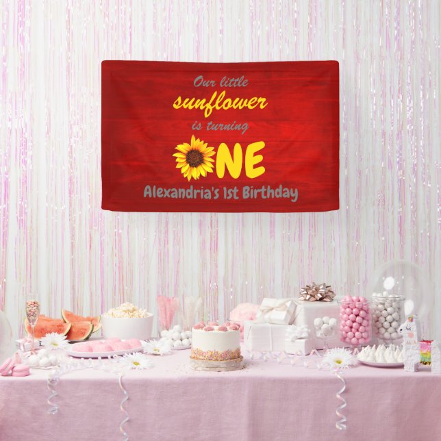 Banderoles Little Sunflower 1er anniversaire (Fête)