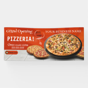 Banderoles Livraison de pizza Café pizza Restaurant Pizza ouv