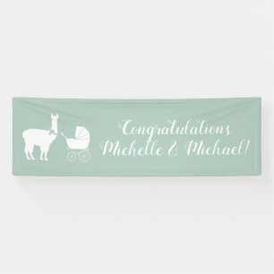 Banderoles Llama Baby shower Vintage