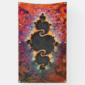 Banderoles L'oeil de Julia, un remous de peinture de fractale