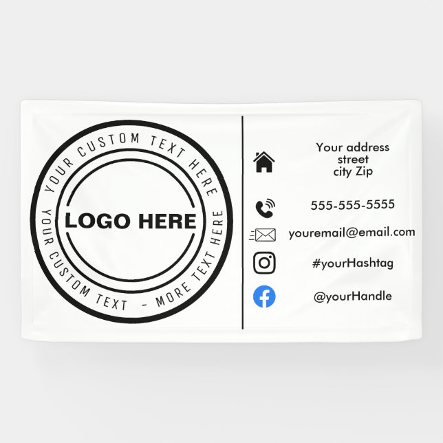Banderoles Logo de l'entreprise Marketing (Horizontal)