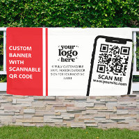Logo de l'entreprise QR Code Vinyl Rouge intérieur