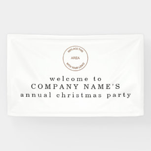 Banderoles Logo de l'entreprise Simple Text Welcome Christmas