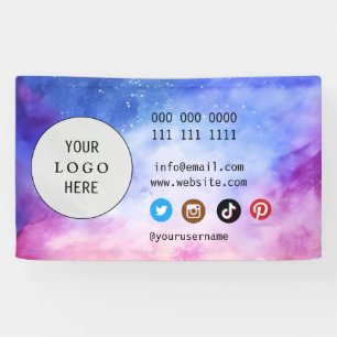 Banderoles Logo de médias sociaux d'entreprise instagram mini