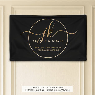 Banderoles Logo de script de monogramme d'entreprise Black Go