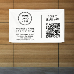 Banderoles Logo d'entreprise du code QR
