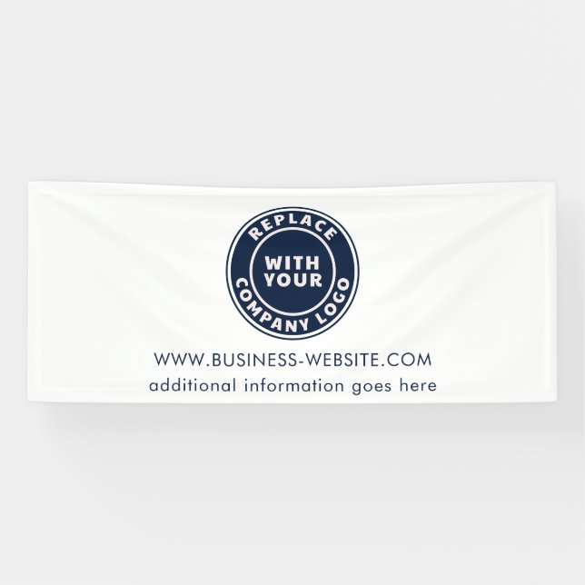 Banderoles Logo d'entreprise personnalisé et site Web d'entre (Horizontal)