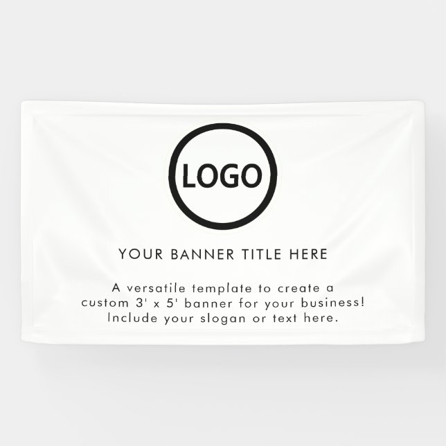 Banderoles Logo d'entreprise professionnel élégant tendance (Horizontal)