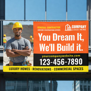 Banderoles Logo du chantier de construction Photo Orange Publ