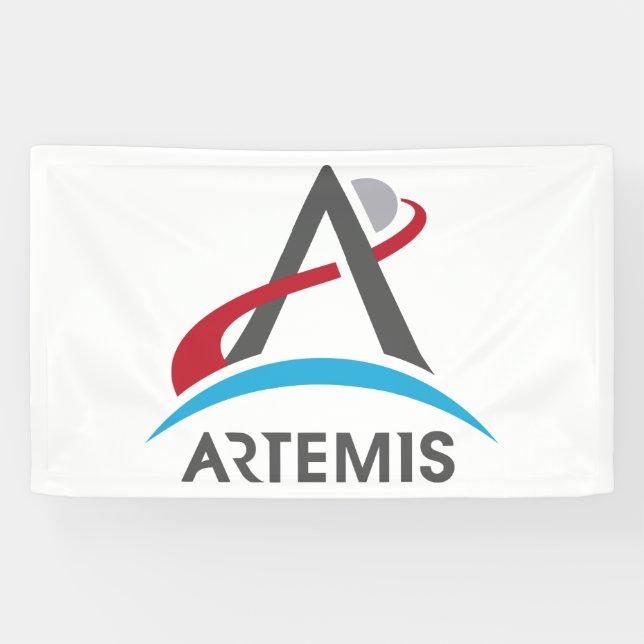 Banderoles Logo du programme Artémis de la NASA Mars 2024 Ast (Horizontal)