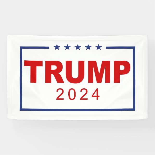 Banderoles Logo du rectangle classique Trump 2024 (Horizontal)