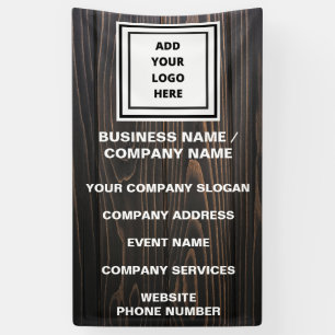 Banderoles Logo Rustique Personnalisé Site Web Promotionnel B