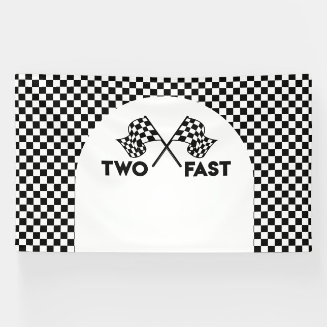 Banderoles Lona Racing Birthday Two Fast backdrop banner (Horizontal)