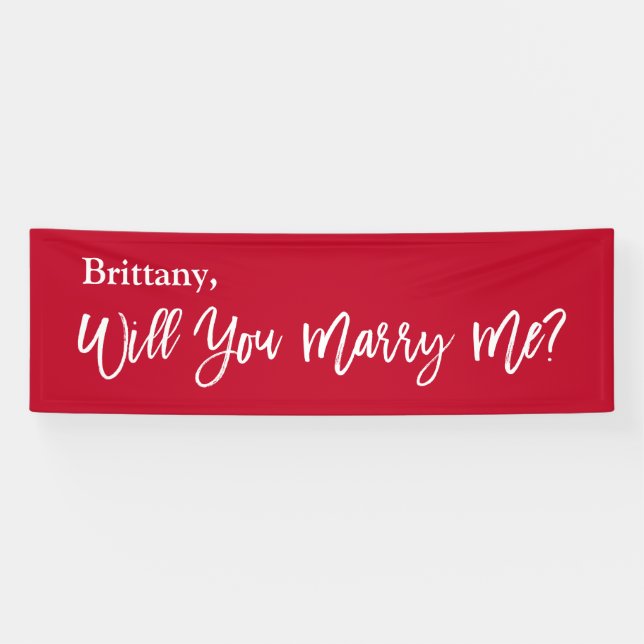 Banderoles Lona  Will you Marry Me Proposal Sign banner  (Horizontal)
