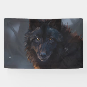 Banderoles Loup noir
