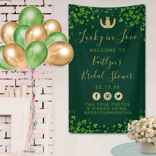 Banderoles Lucky In Love Fête des mariées de la Saint Patrick (Créateur téléchargé)