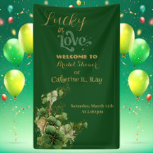Lucky in Love Gold Shimmer Shamrock Fête des marié