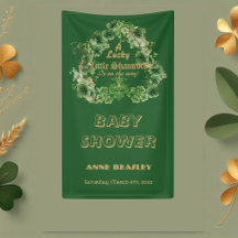 Lucky Petit Shamrock Baby shower de feuille d'or v