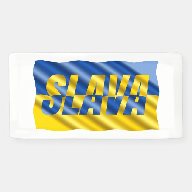 Banderoles L'Ukraine bleue et jaune inspire la paix dans la g (Horizontal)