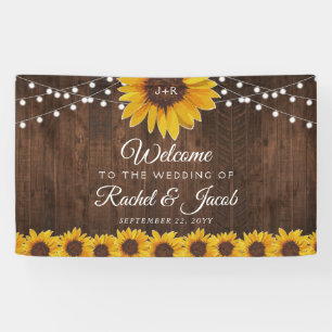Banderoles Lumières à cordes de tournesols rustiques sur Mari