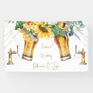 Banderoles Lumières de mariage Redneck Tournesol Bière 