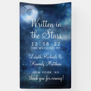 Banderoles Lunar Sky Pleine lune Celestial Star Mariage Bienv