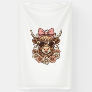 Banderoles Lunettes de soleil de vache des Highlands mignonne