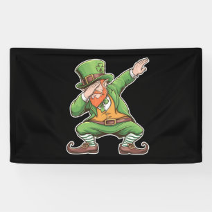 Banderoles Lutin vert qui fait dab pour la Saint-Patrick
