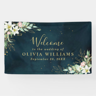 Banderoles Lys Rustique Floral Dusty Eucalyptus Verdure