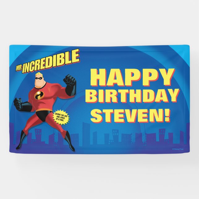 Banderoles M. Anniversaire incroyable (Horizontal)