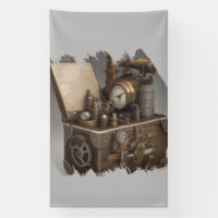 Machine à temps Steampunk - Vintage coffre au trés