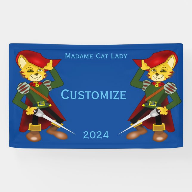 Banderoles Madame Cat Lady 2024 pour le président Thunder_Cov (Horizontal)
