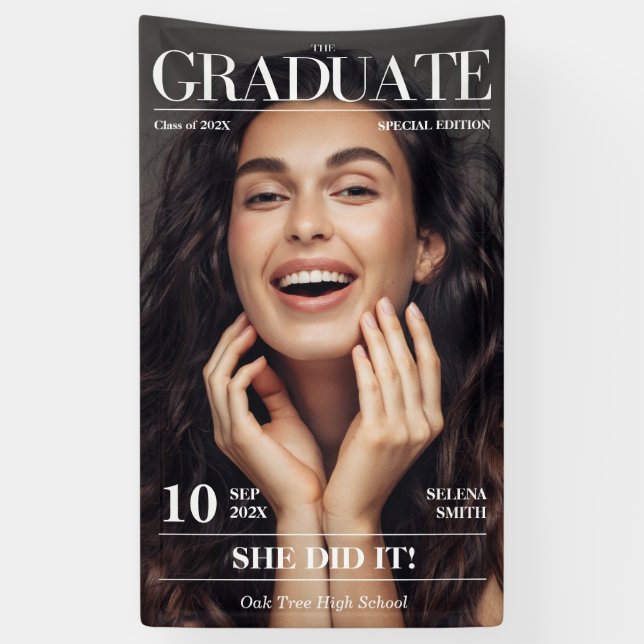 Banderoles Magazine Journal Graduation Party Photo (Vertical)