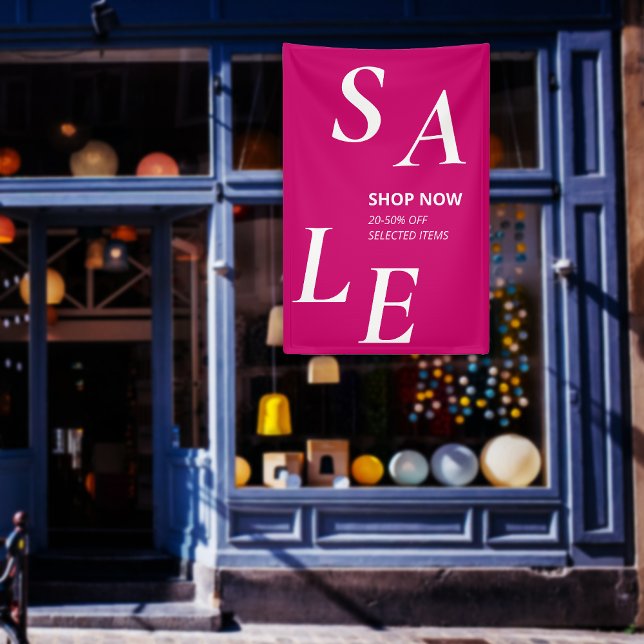 Banderoles Magenta tendance VENTE Simple Store Annonces d'aff (Trendy Magenta SALE Simple Store Business Ads Banner)