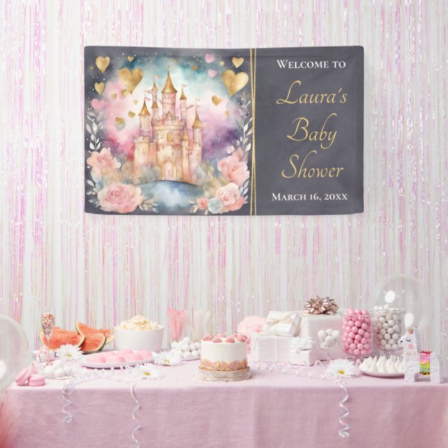 Banderoles Magic Fairytale Princess Baby shower Bienvenue (Fête)