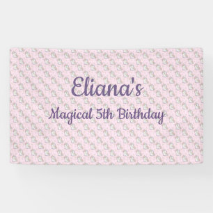 Banderoles Magique Unicorn Pastel Rainbow Anniversaire Party