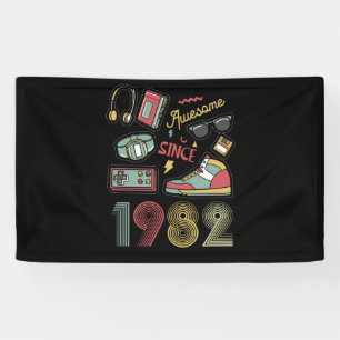 Banderoles Magnifique depuis 1982 Vintage Retro 40e anniversa