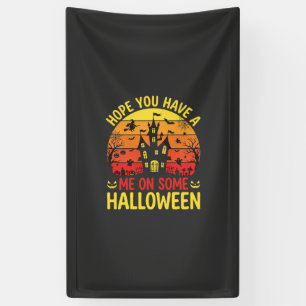 Banderoles Maison hantée drôle d'Halloween sur un design